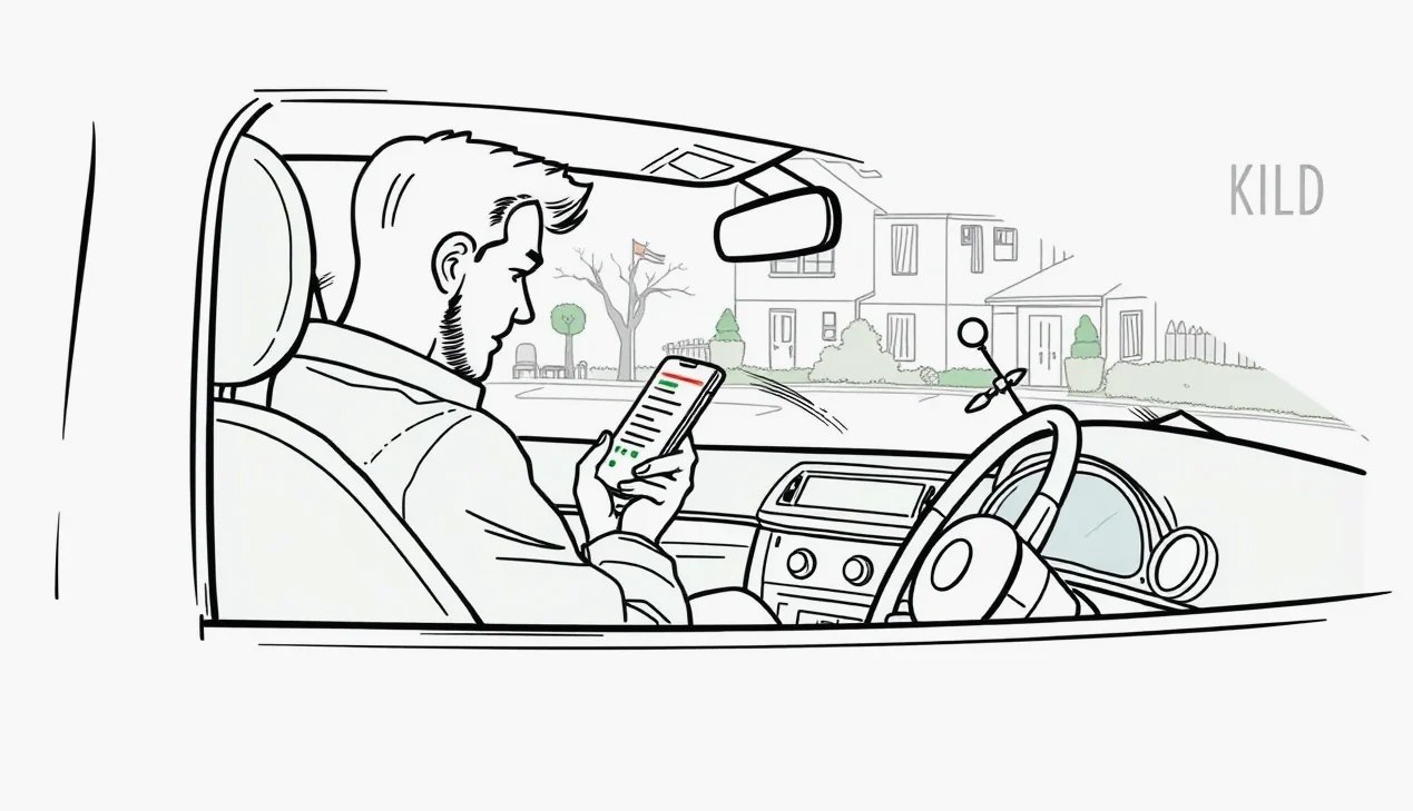 Medzinárodná automobilová poistná karta položená na prístrojovej doske vozidla