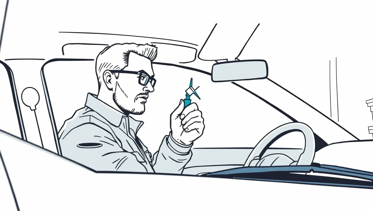 Automechanik v servise vymieňa prasknuté čelné sklo na osobnom aute