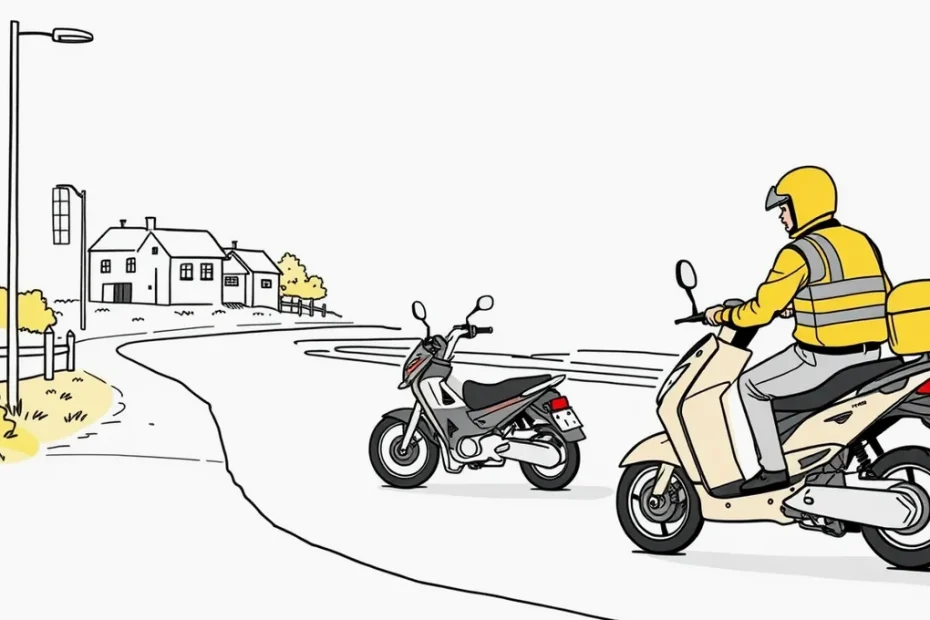 Cestná motorová trojkolka zaparkovaná na asfaltovej ceste pred zákrutou