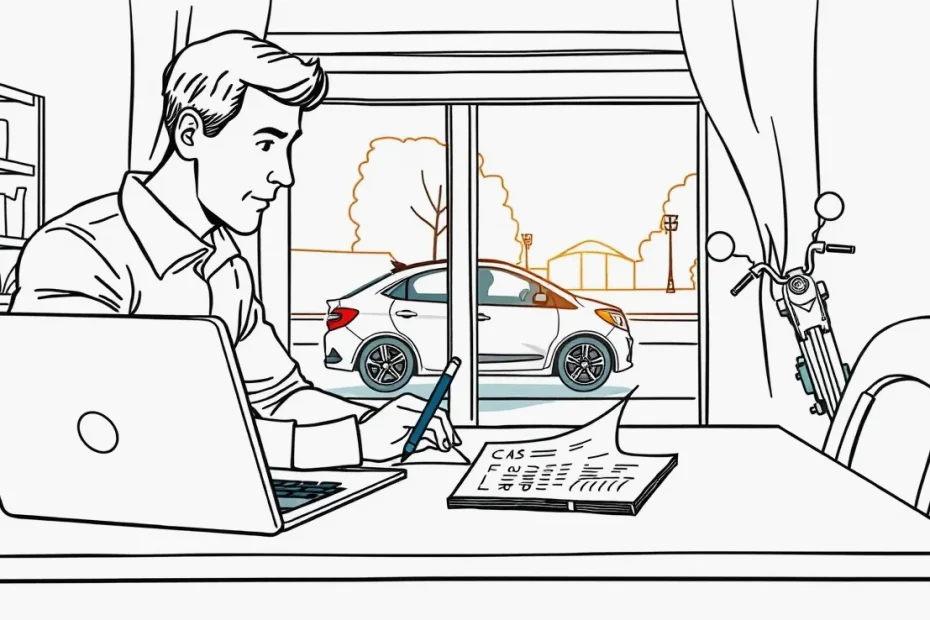 Pohľad na štítok s vyrazeným VIN kódom pod čelným sklom osobného automobilu