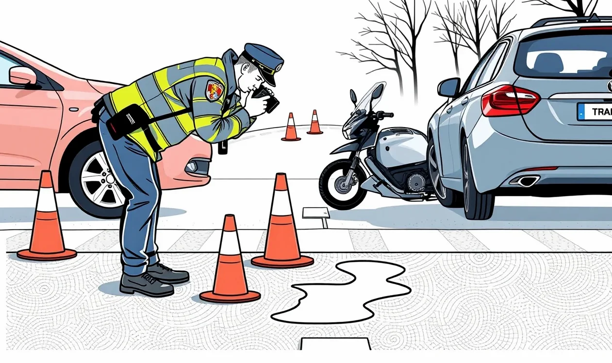 Vodič vypĺňajúci tlačivo správy o dopravnej nehode na kapote motorového vozidla