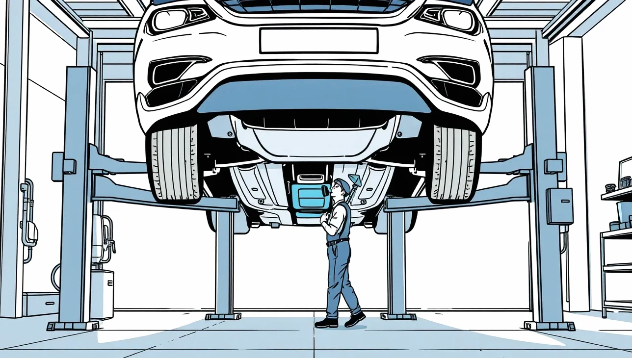 Mechanik spisuje preberací protokol s vodičom pred opravou vozidla