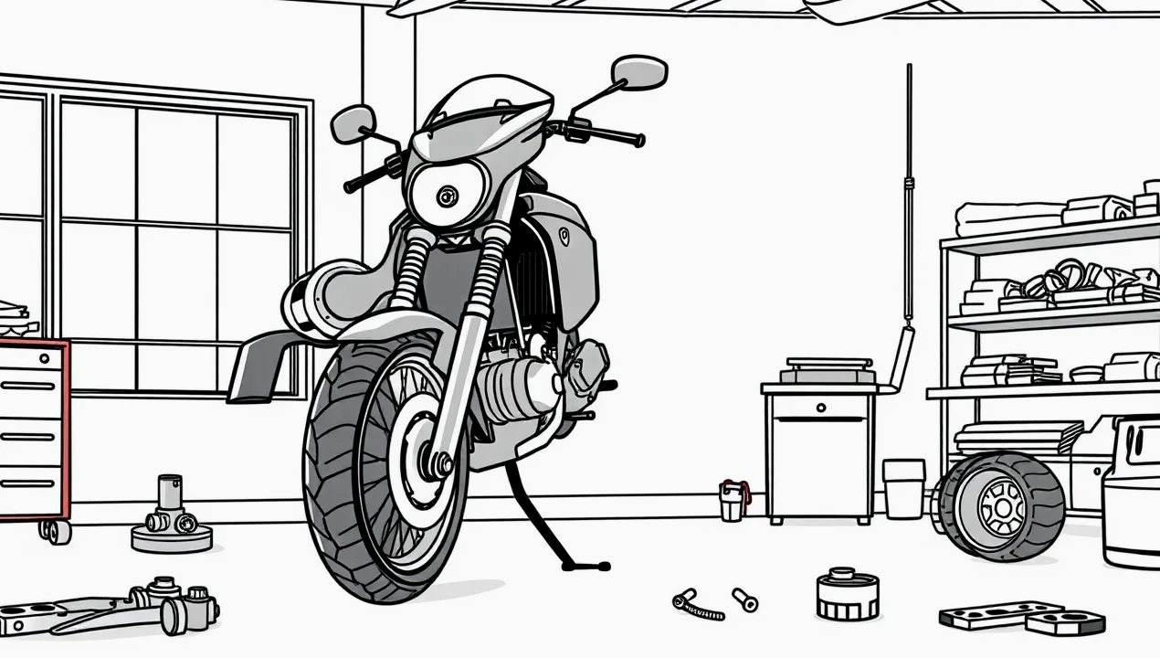 Motorkár s plnou výbavou kontroluje trasu v navigácii na horskom priechode v zahraničí