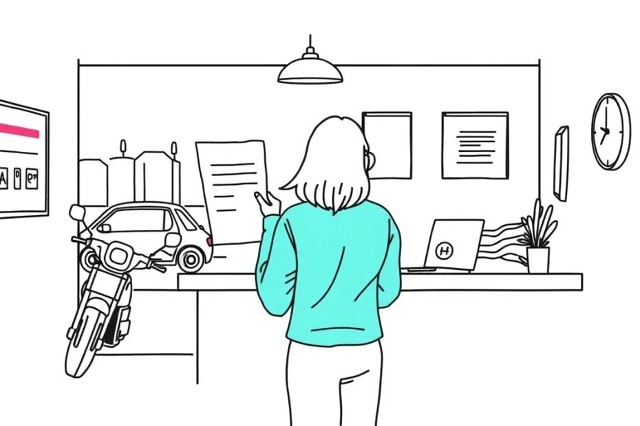 Technik na pracovisku kontroly originality meria hrúbku laku karosérie digitálnym prístrojom