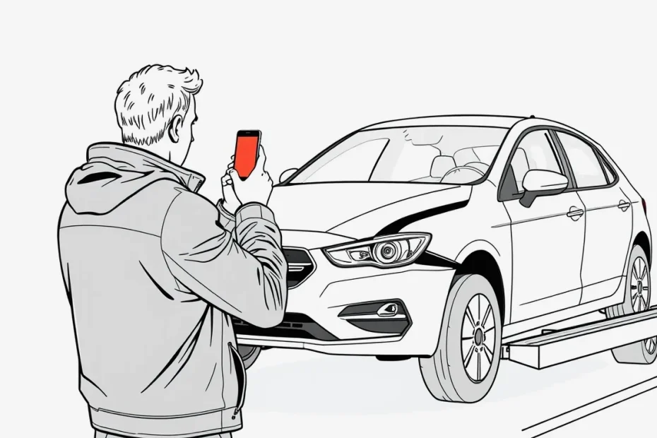 Upevnenie kolesa osobného auta upínacími popruhmi na ložnej ploche odťahového špeciálu