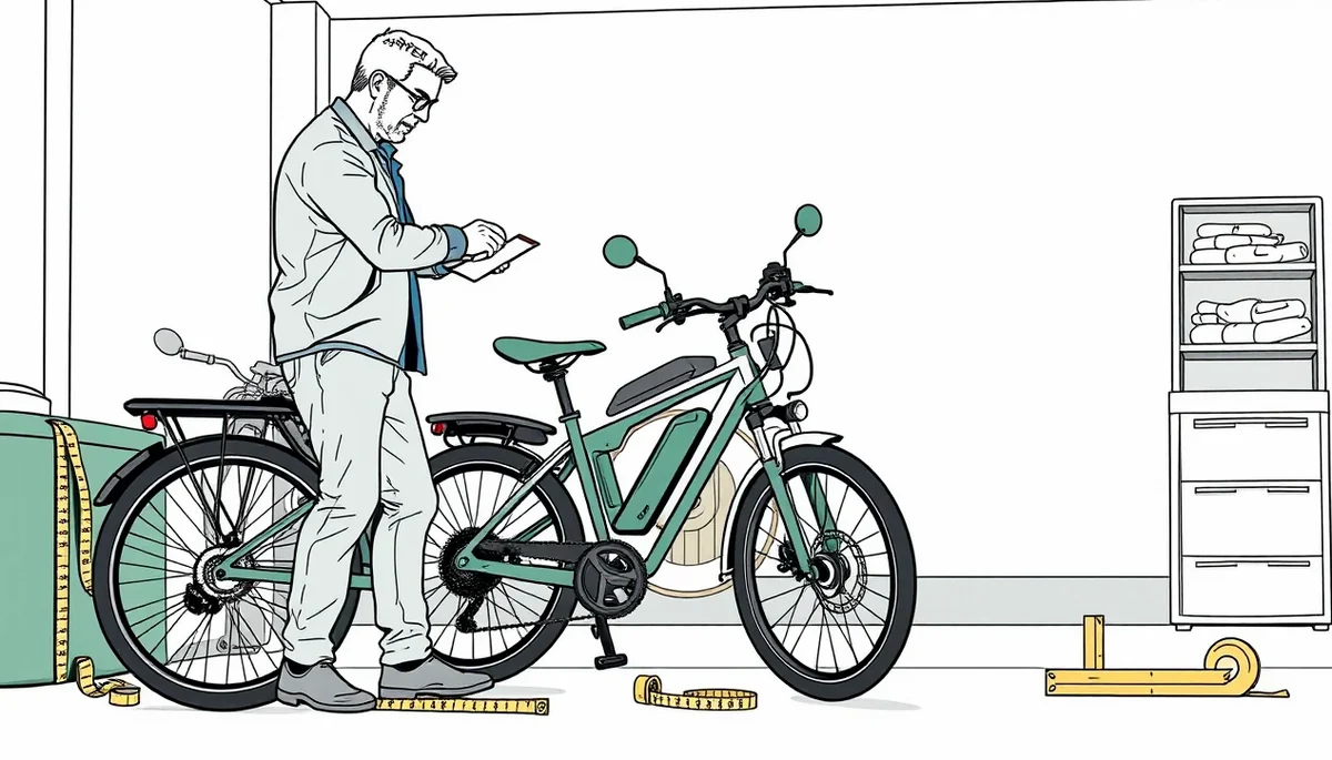 Firemný kuriér na nákladnom nákladnom elektrobicykli počas doručovania zásielky