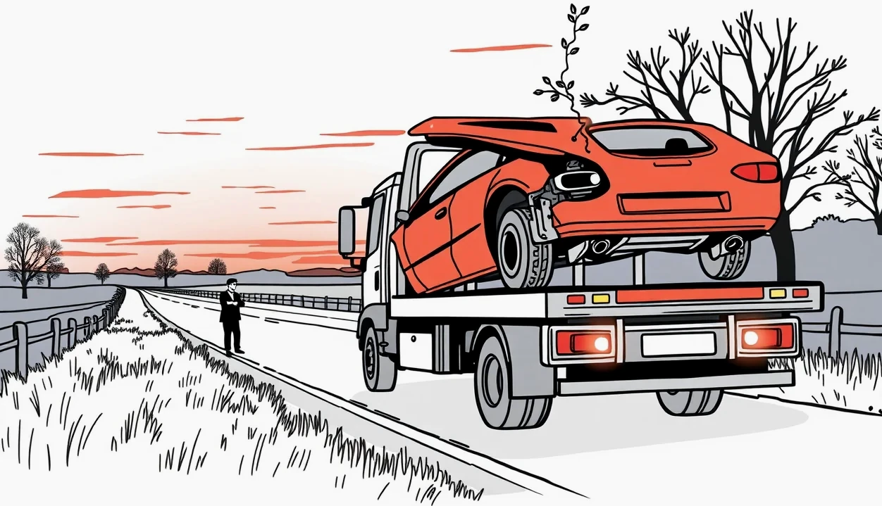 Mechanik kontroluje poškodený podvozok a zavesenie kolesa na zdviháku