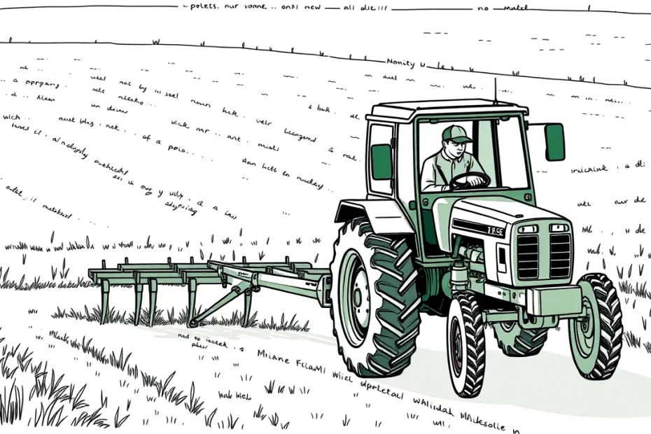 Poľnohospodársky traktor s pripojenou vlečkou na poľnej ceste počas zberu úrody