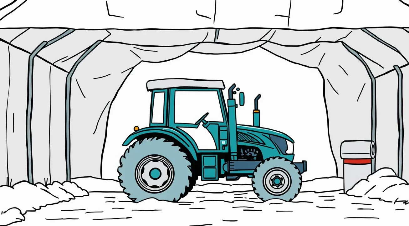 Podomácky vyrobený malotraktor so zvláštnym evidenčným číslom typu C na dvore rodinného domu