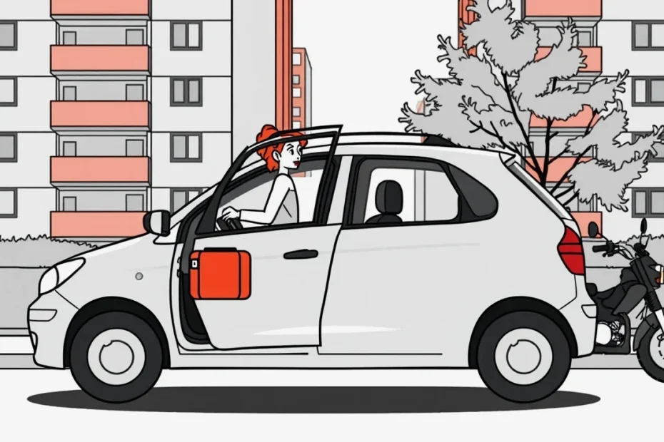 Vodič taxislužby kontroluje mobilnú aplikáciu na palubnej doske vozidla