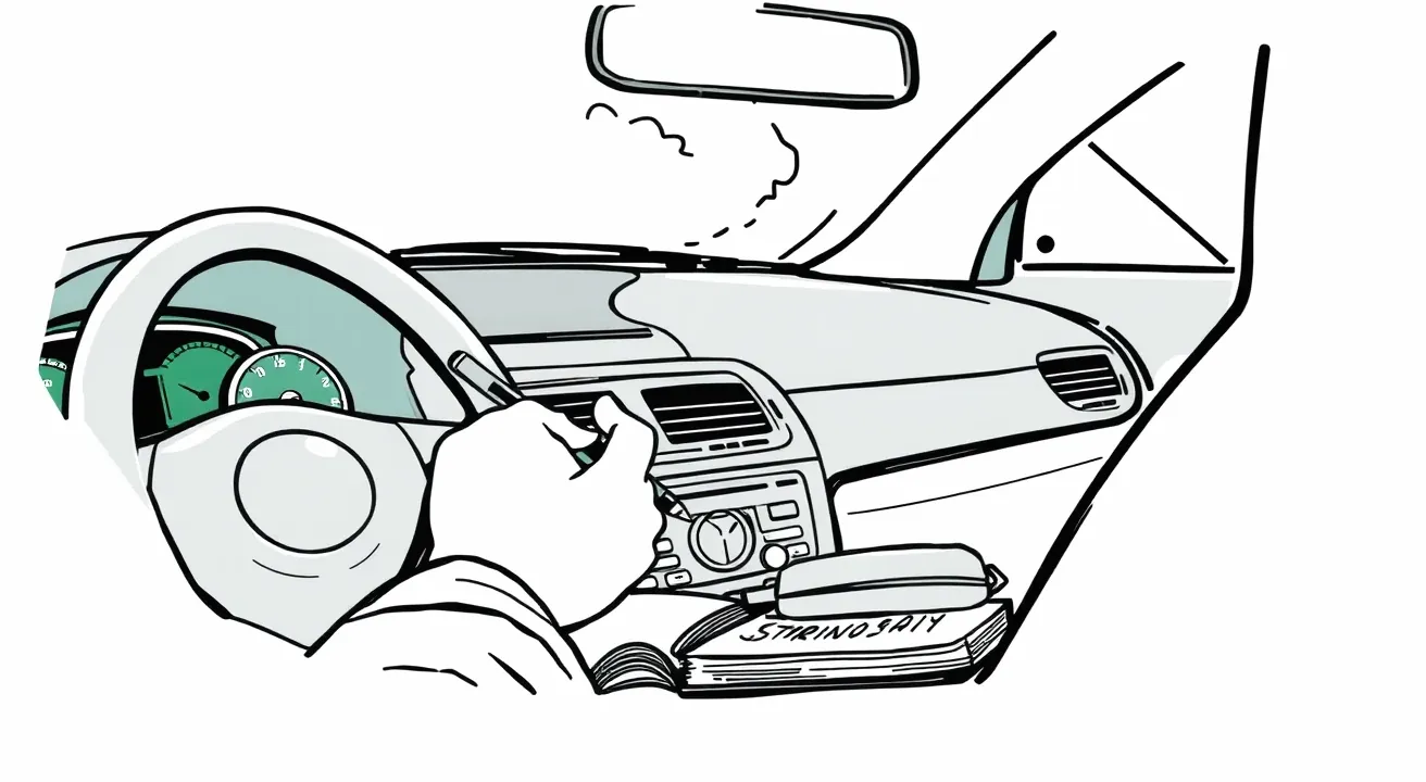 Technik poisťovne vykonáva obhliadku poškodeného rodinného auta v servise