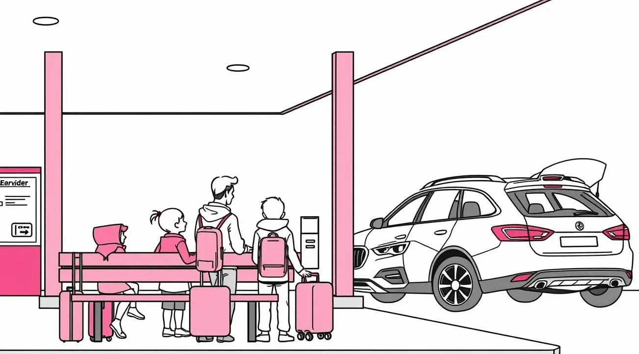 Autoservis s mechanikom pripravujúcim náhradné vozidlo pre zákazníka