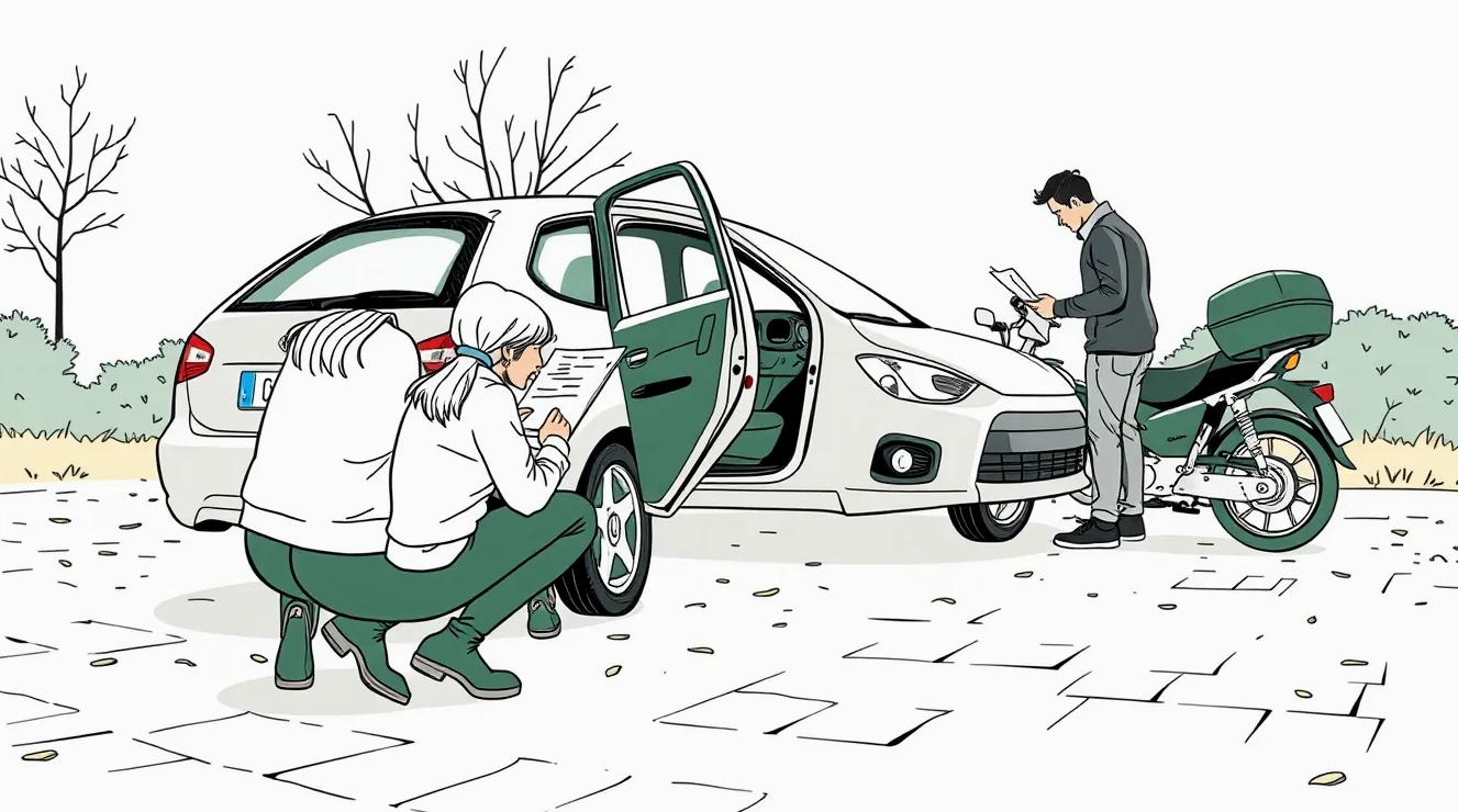 Dopravná kolízia dvoch osobných áut na križovatke v meste