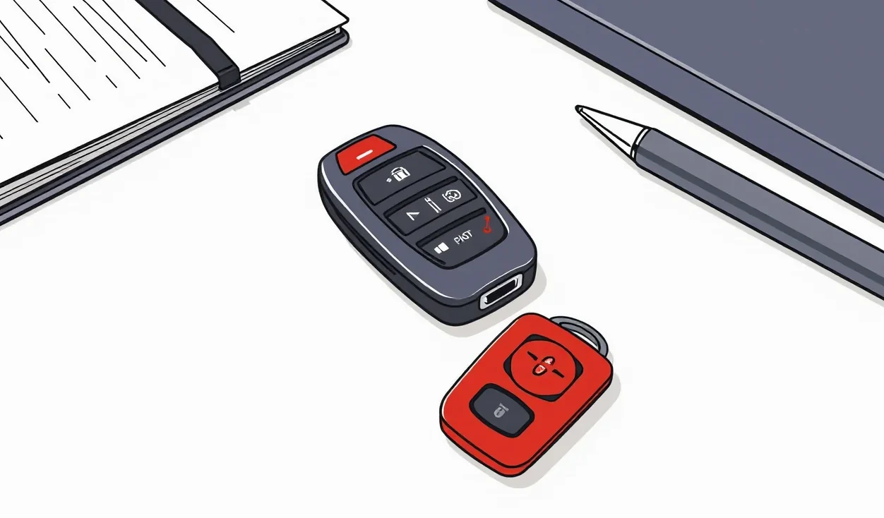Technik v servise montuje prídavné elektronické zabezpečenie do palubnej dosky vozidla