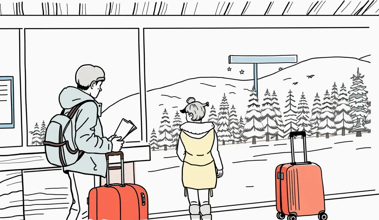 Lyžiar na upravenej talianskej zjazdovke v Dolomitoch kontroluje doklady